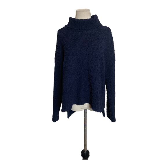 Bobeau Blue Popcorn Turtleneck Sweater size Large - Picture 8 of 11